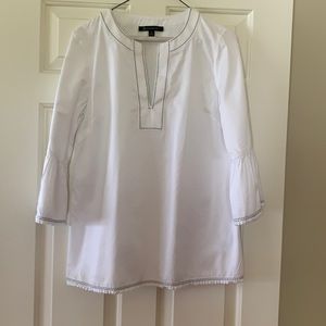 Brooks Brothers white tunic top